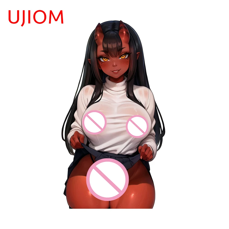 UJIOM Meru Demon Girl Wall Sticker Exquisite Tendy Eye Catching Scratch Proof Edgy Decal Suitable For Computer Case Decoration