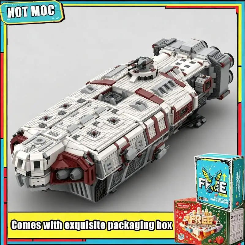 4920 PCS YK980 Space Cargo Freighter Model Custom Puzzle DIY Assembly Popular Toy Building Blocks Sci Fi Vehicle Model Display