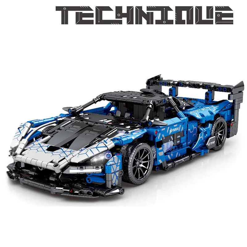 

1404PCS Senna GTR P1 720s Building Blocks MOC Technical Super Speed Supercar Roadster Sports Car Model Brick Puzzle Toys Gift
