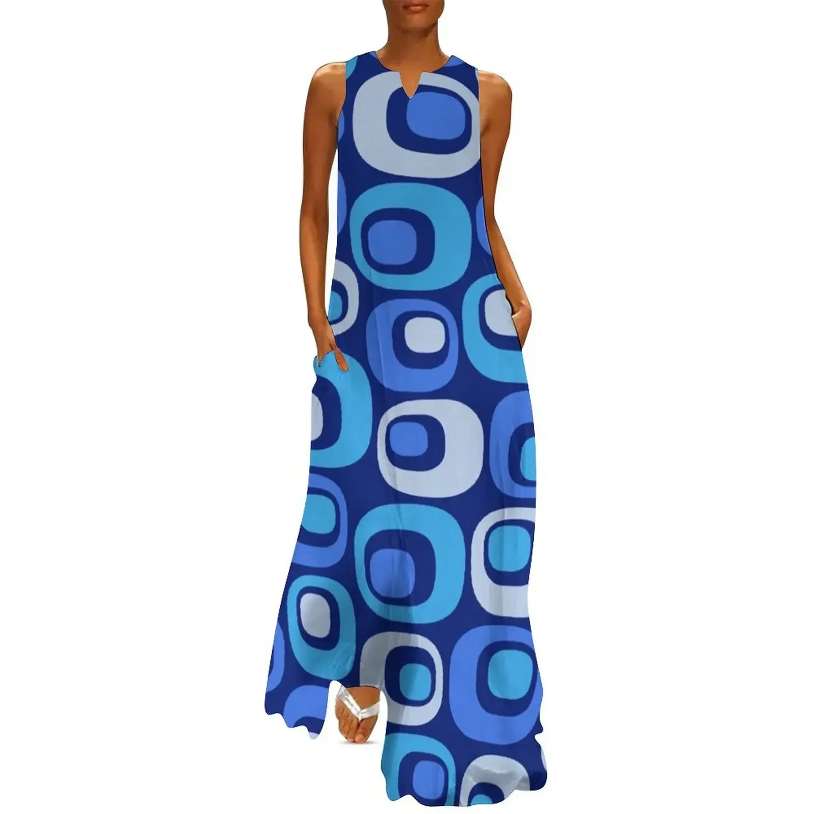 

Mid-Century Modern Abstract Pattern Long Dress dresses for special events summer dress for women 2025 dresses for prom Dress