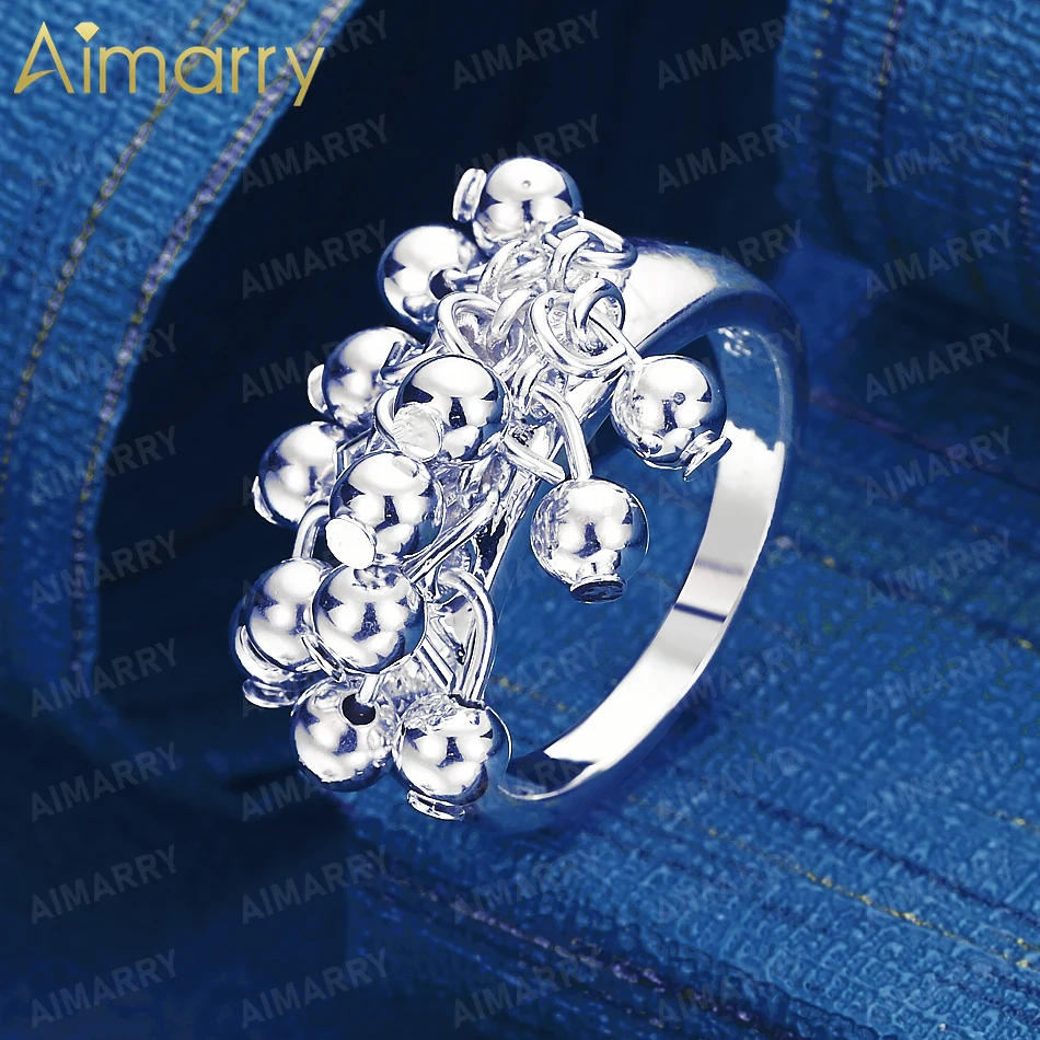 925 Sterling Silver 6-10# Tassel Drop Bead Design Ring for Women's Parties Banquets Weddings High-quality Fashion Jewelry
