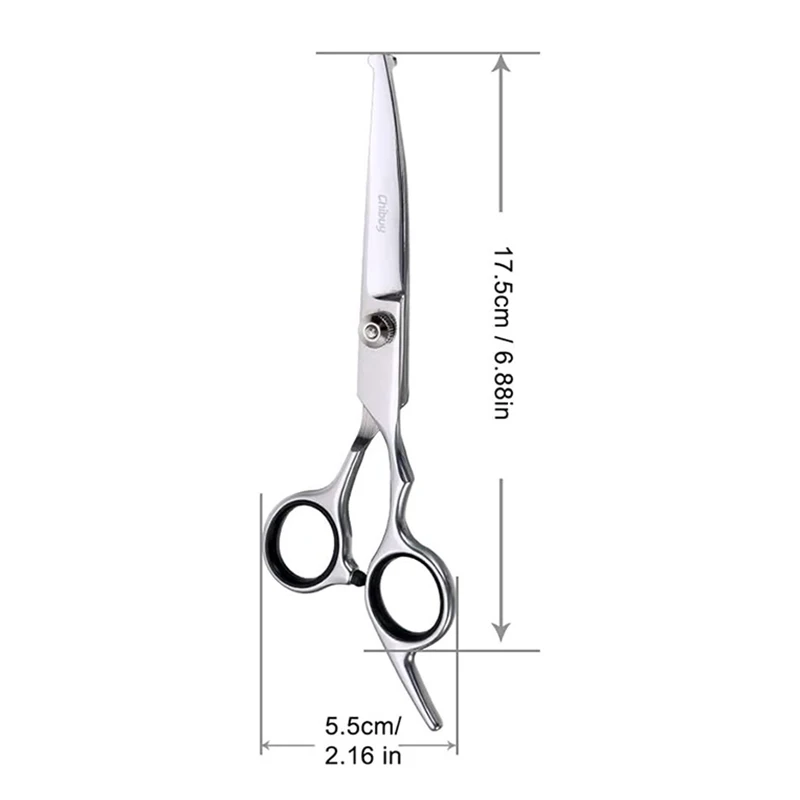 1PC Up Curved Pet Grooming Scissors Right And Left Hand Dog Grooming Hair Shears Professional Hairdressing Scissors