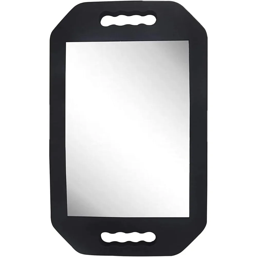 

Handle Mirror, Large Rectangular Hand Held Mirror, with Double Handle, Lightweight Hair Salon Equipment, Salon Mirror