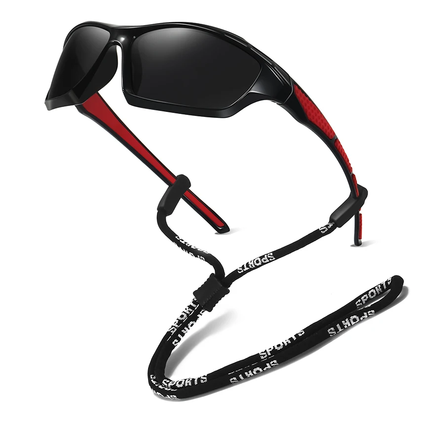With Chain Color Splicing Ports Sunglasses Men Women Driving Fishing Running Mountaineering Sport Fashion Sun Glasses