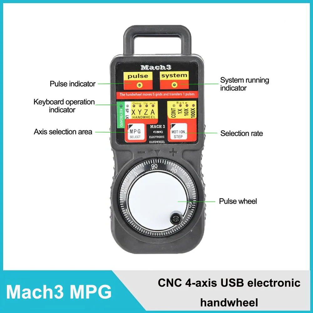 MACH3 4-axis electronic handwheel USBCNC industrial manual control pulse generator manual pulse generator