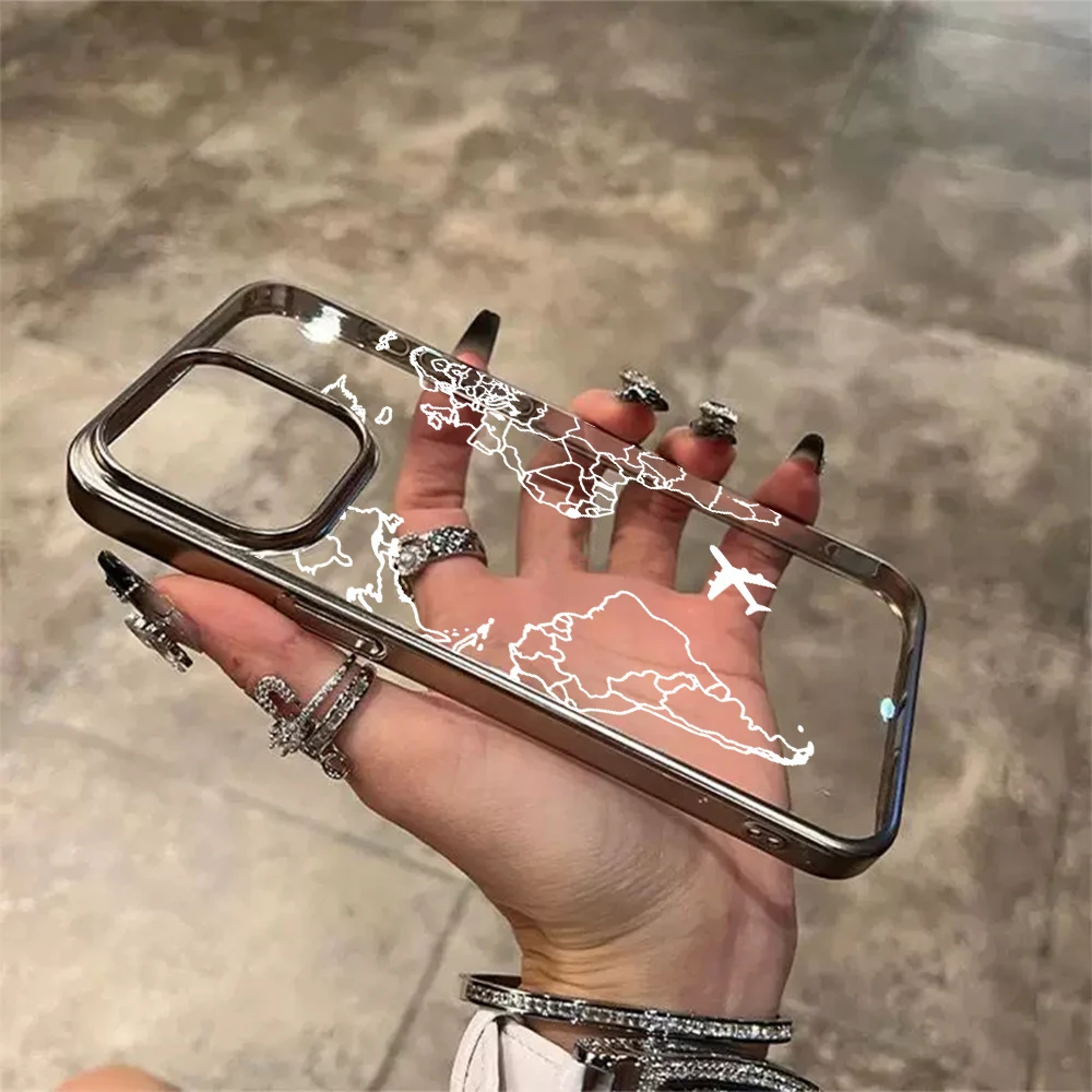 Segelndes Liebespaar Muster Transparente Hülle für iPhone 14 15 Pro Max Hüllen iPhone 12 11 13 16 17 Pro Max Plus Beschichtete Sturzsichere Hülle – Detail 8