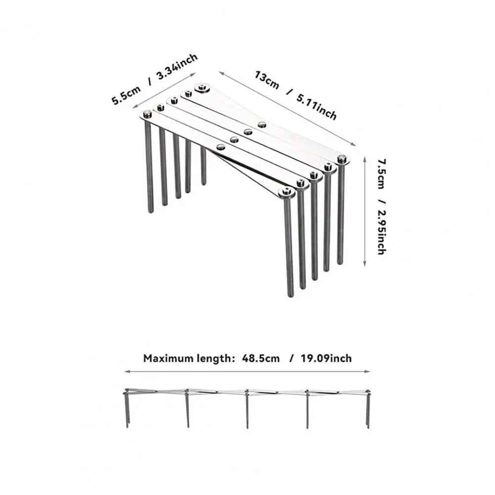 Stainless Steel Pot Lid Rack Folding Telescopic Plate Holder Shelf Dish Storage Rack Spoon Rest Kitchen Organizer Home Supplies