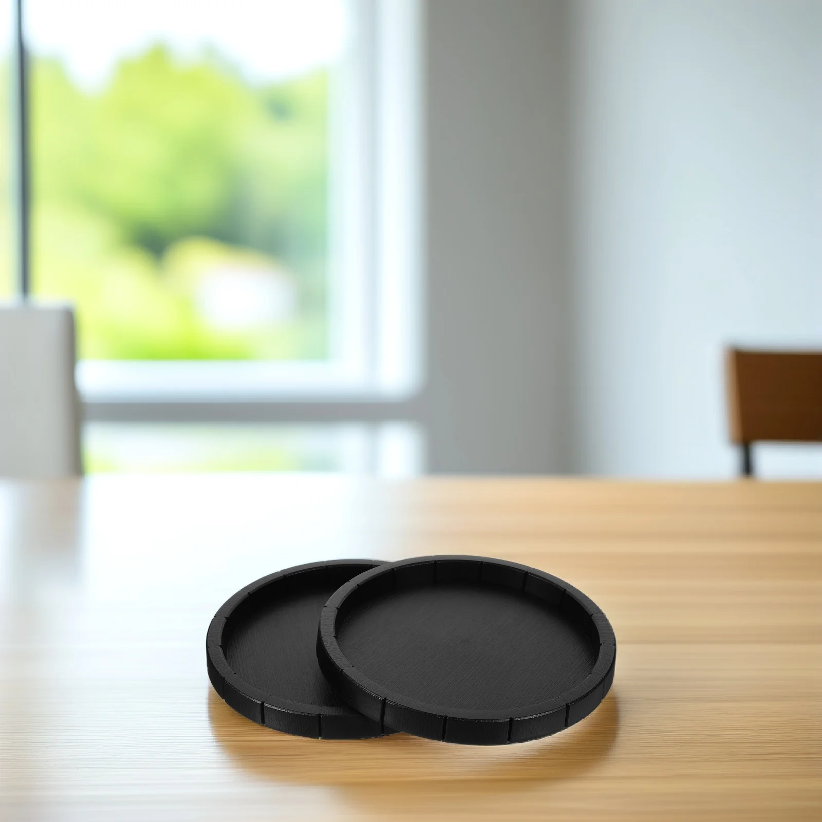

2Pcs Pet Food Bowl Durable Black Round Reptile Drinking Dish Crawler Food Dish Gnaw-Proof Odor Resistant Reptile Bowl