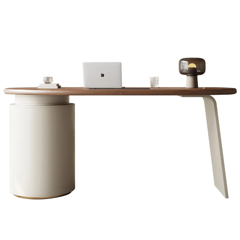 

Desk retro style study desk Italian modern minimalist writing desk high sense