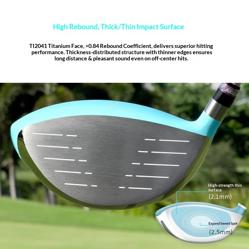 PGM Women's Professional Left-Handed Combination Rod Set Golf Club Model LTG074 High-Rebound Titanium Driver Carbon Shaft Iron