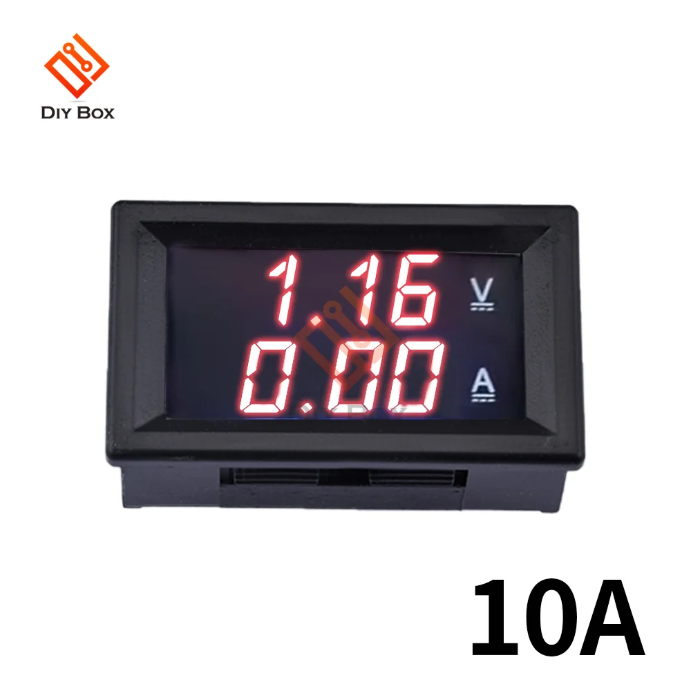 Mini Digital Car Voltmeter Ammeter DC 100V 10A 50A 100A LED Display Panel Amp Volt Voltage Current Meter Tester Detector