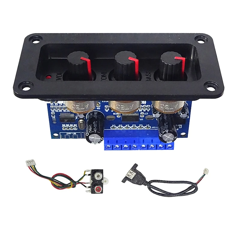 

1Set 2.1 Channel X25W+50W BT5.0 Digital Amplifier Board Subwoofer Class D Amplifier Board With AUX Cable+USB Cable