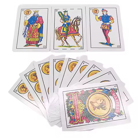 Spanish Poker Cards Deck 50 Pcs Spanish Playing Cards Creative Game Cards W/Unique Patterns Social Interaction Game Poker Cards