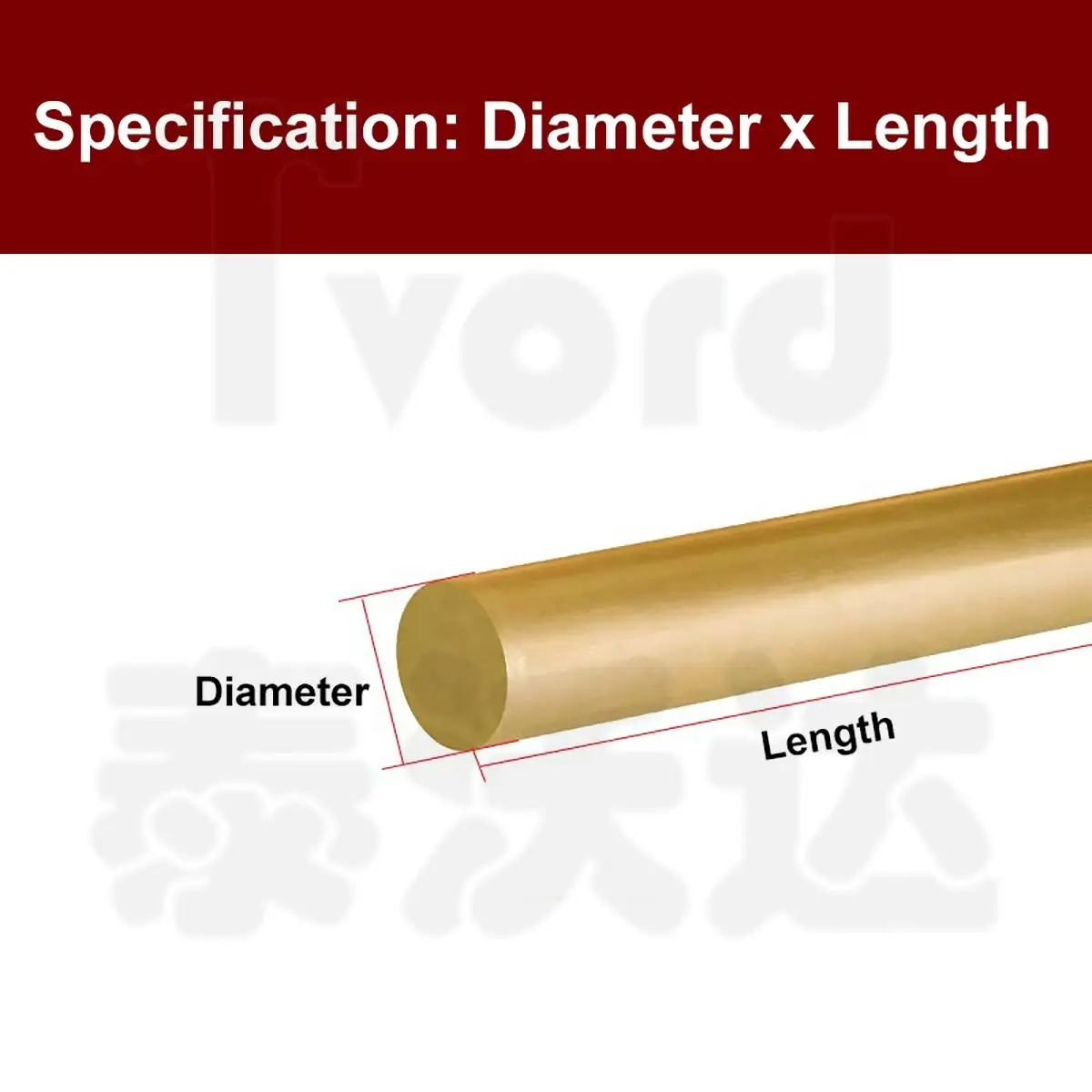 

Diameter 3/5/6/7/8/10-50mm Length 100-500mm DIY Hardware H59 Brass Round Bar Rod Circular Wire Tube Modelmaking Brass Rod