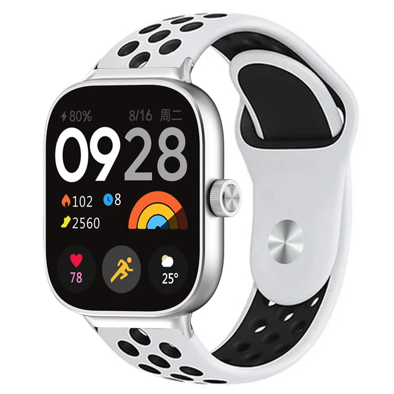 Weiches Silikonarmband für Redmi Watch 4 5 6 Sport Atmungsaktives Armband Correa für Xiaomi Mi Band 9 Pro/8 Pro Smart Watch Armband