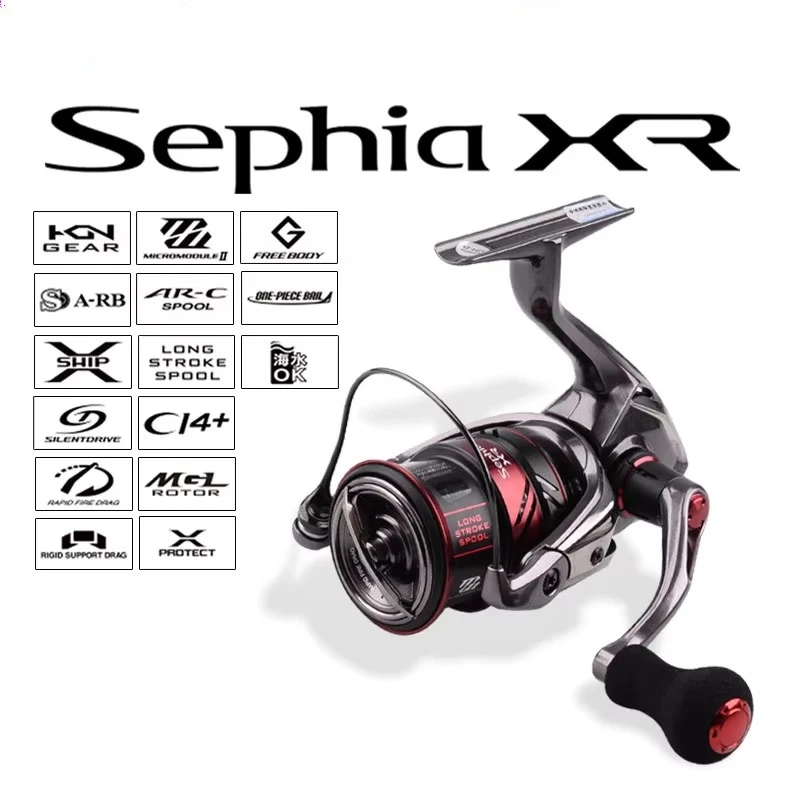 2026 SEPHIA XR بكرات الصيد الدوارة الخفيفة MAGNUM محمل كروي 9/1 نسبة التروس 5.3:1 بكرة المياه المالحة صيد السمك
