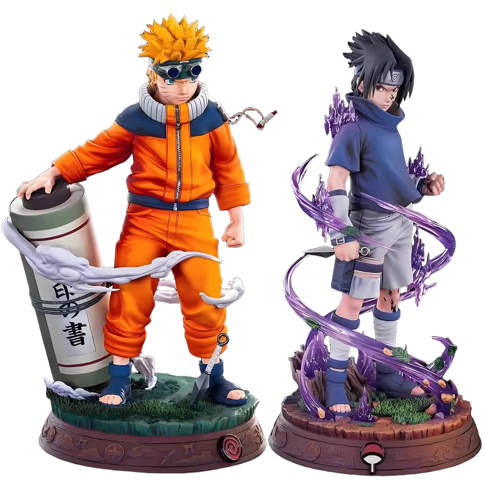 12CM Anime Naruto Uzumaki Sasuke Figuur Trillingen Sterren Vechten Pose Model Speelgoed Pop Actiefiguur PVC Ornament Collectie
