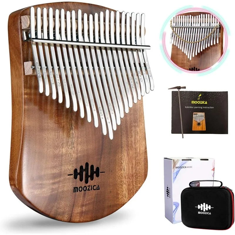 

21 Keys Solid Koa Kalimba Thumb Piano, Single Solid Wood Flat-board Professional Kalimba Marimba