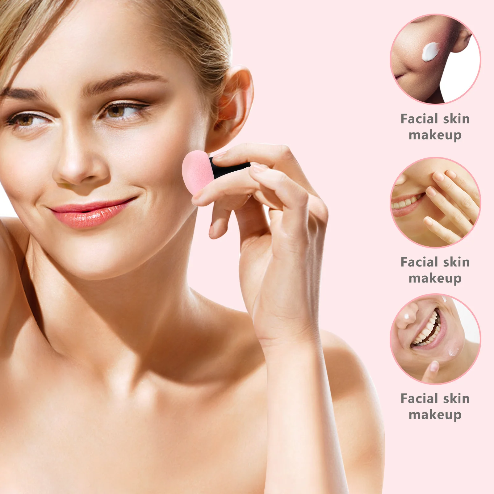 5 pezzi di spugna per soffio per trucco premium in polvere di funghi per applicatore di forniture per cipria in polvere per il viso