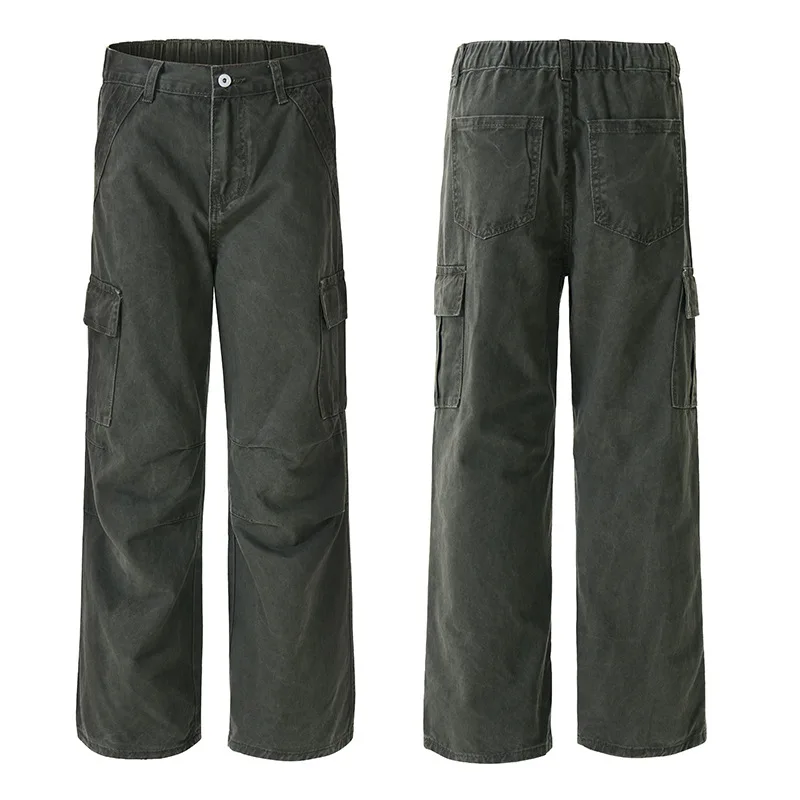 

Мешковатые широкие рабочие брюки в американском стиле ретро для мужчин и женщин, свободные прямые повседневные длинные брюки с высокой талией, хлопок, весна-осень