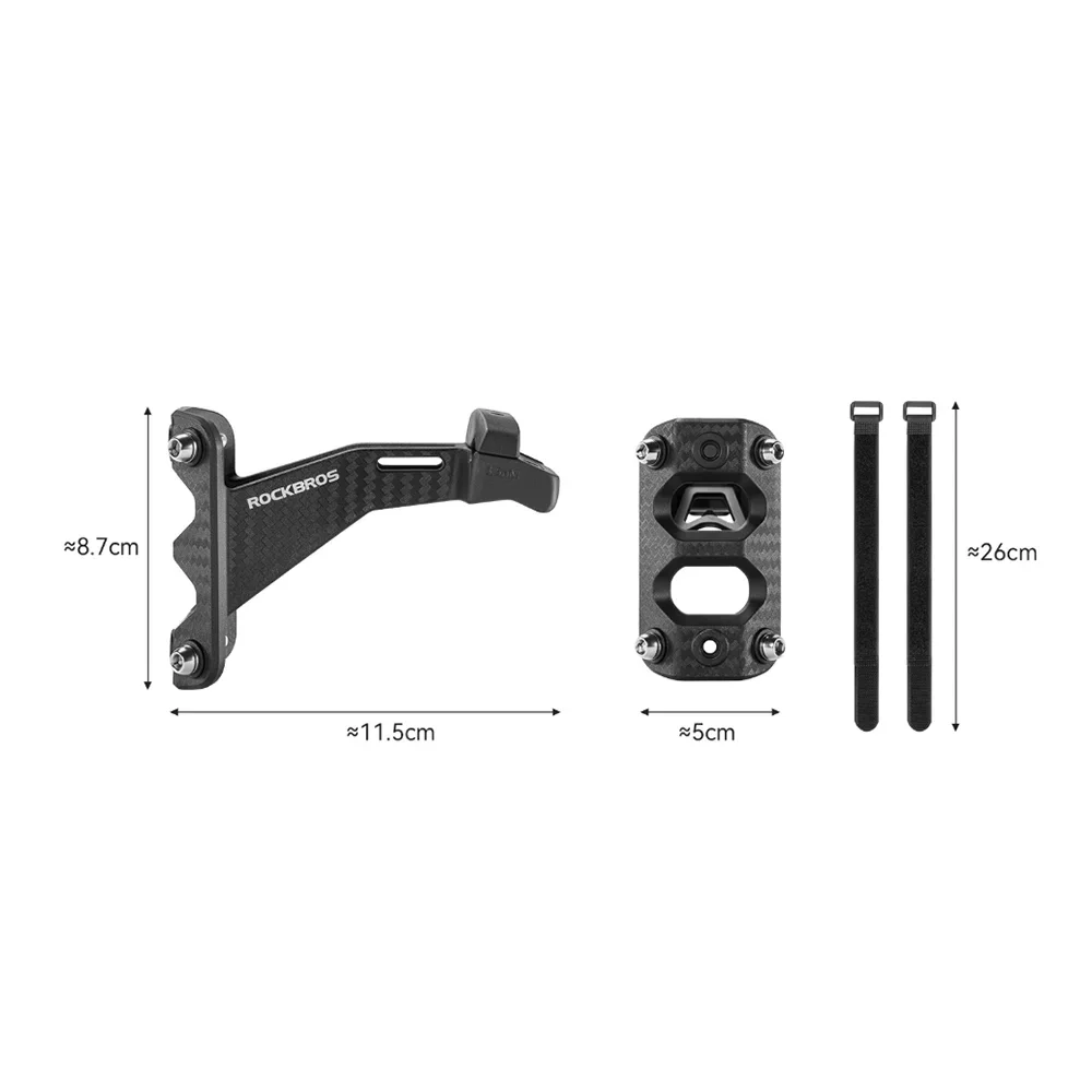 ROCKBROS Fahrrad-Flaschenhalter aus Carbon-Imitat, Fahrrad-Adapter, Sattel-Doppelbecherhalterung, Sitzverlängerung – Detail 1