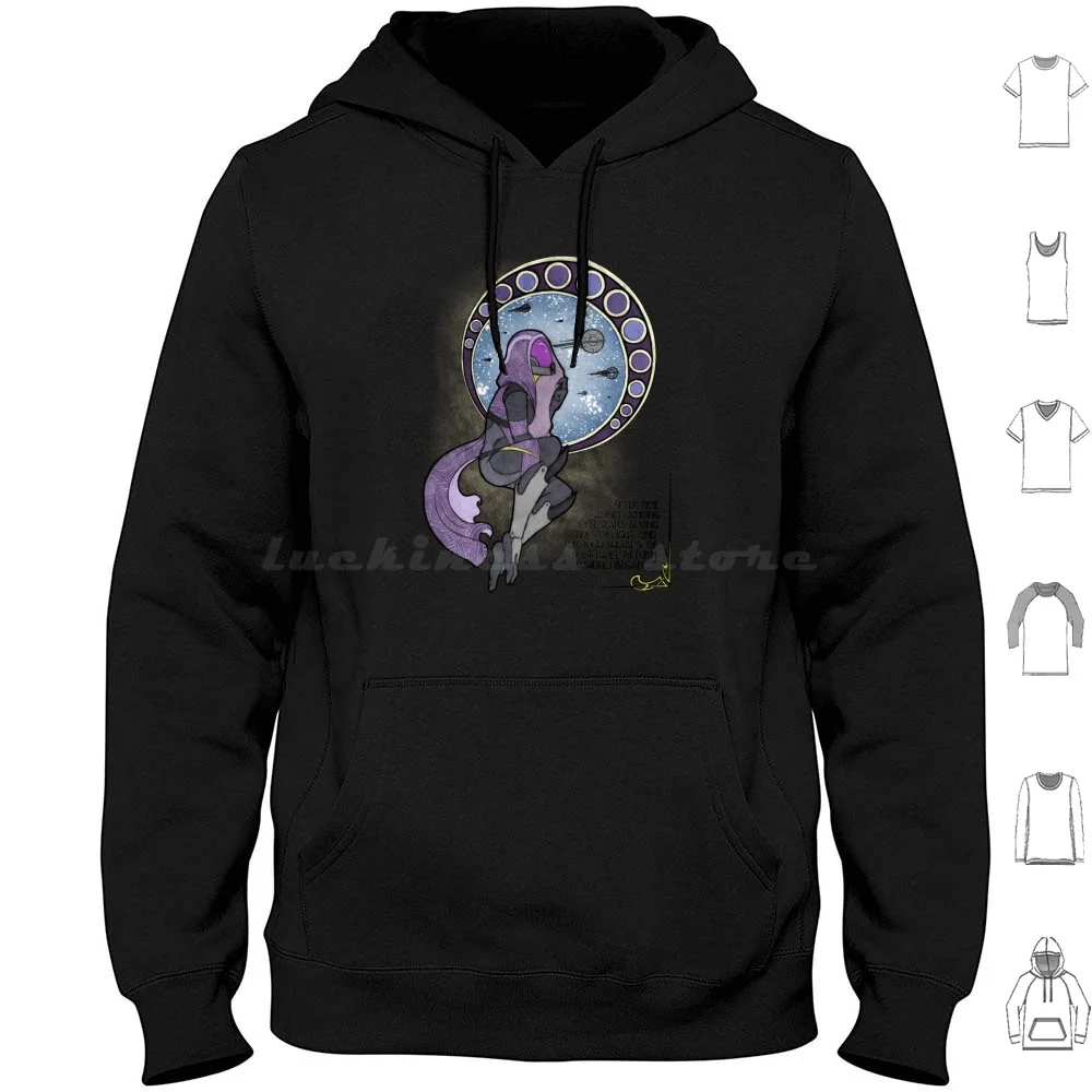 Sudadera con capucha Tali _ Zorah Nouveau de algodón de manga larga Mass Effect N7 Bioware Shepard Commander Shepard Videojuegos Andromeda