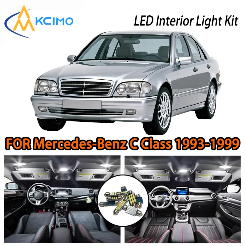 KCIMO For Mercedes-Benz C Class W202 1993-1999 Premium LED Interior Kit - 2 Colors, Quick Installation, Long-Lasting