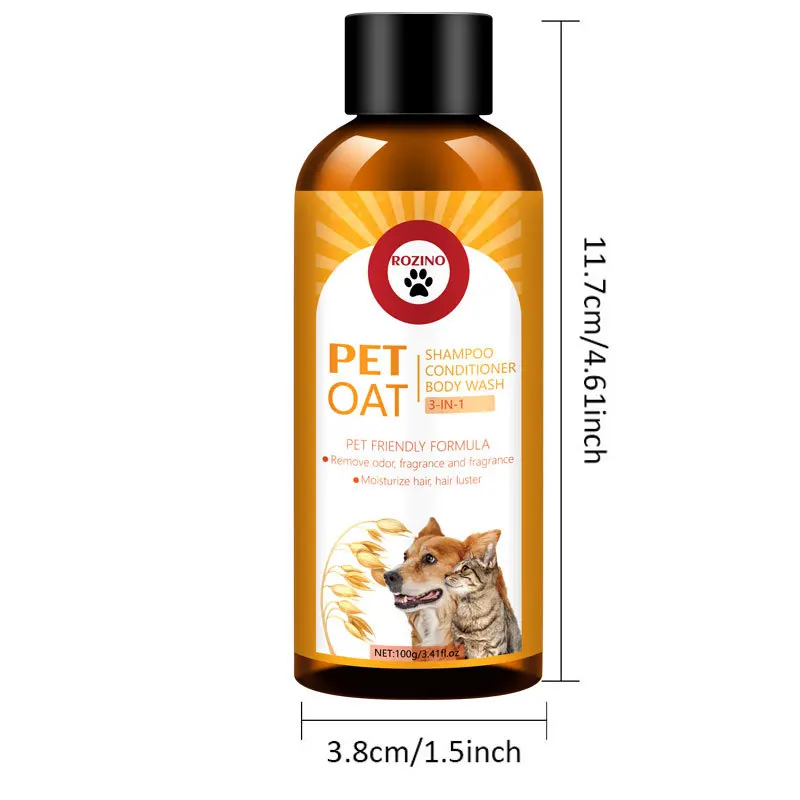 Pet Shampoo and Conditioner 3 in 1 Plant Based Organic Sulfate Free Soap Free Tear Free Moisturizer for Pets Cats and Dogs