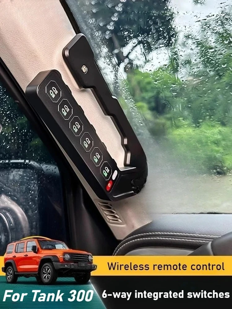 

Car A-pillar Handle Six-way Integrated Wireless Remote Control Switch for Tank 300 Modified LED Spotlight 6 Gang Switch Panel