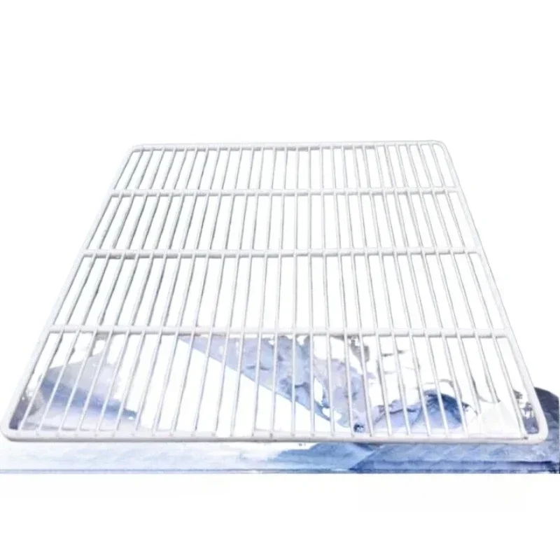 Freezer shelf shelf refrigerator laminate display cabinet compartment freezer baffle mesh shelf, gray, stainless steel