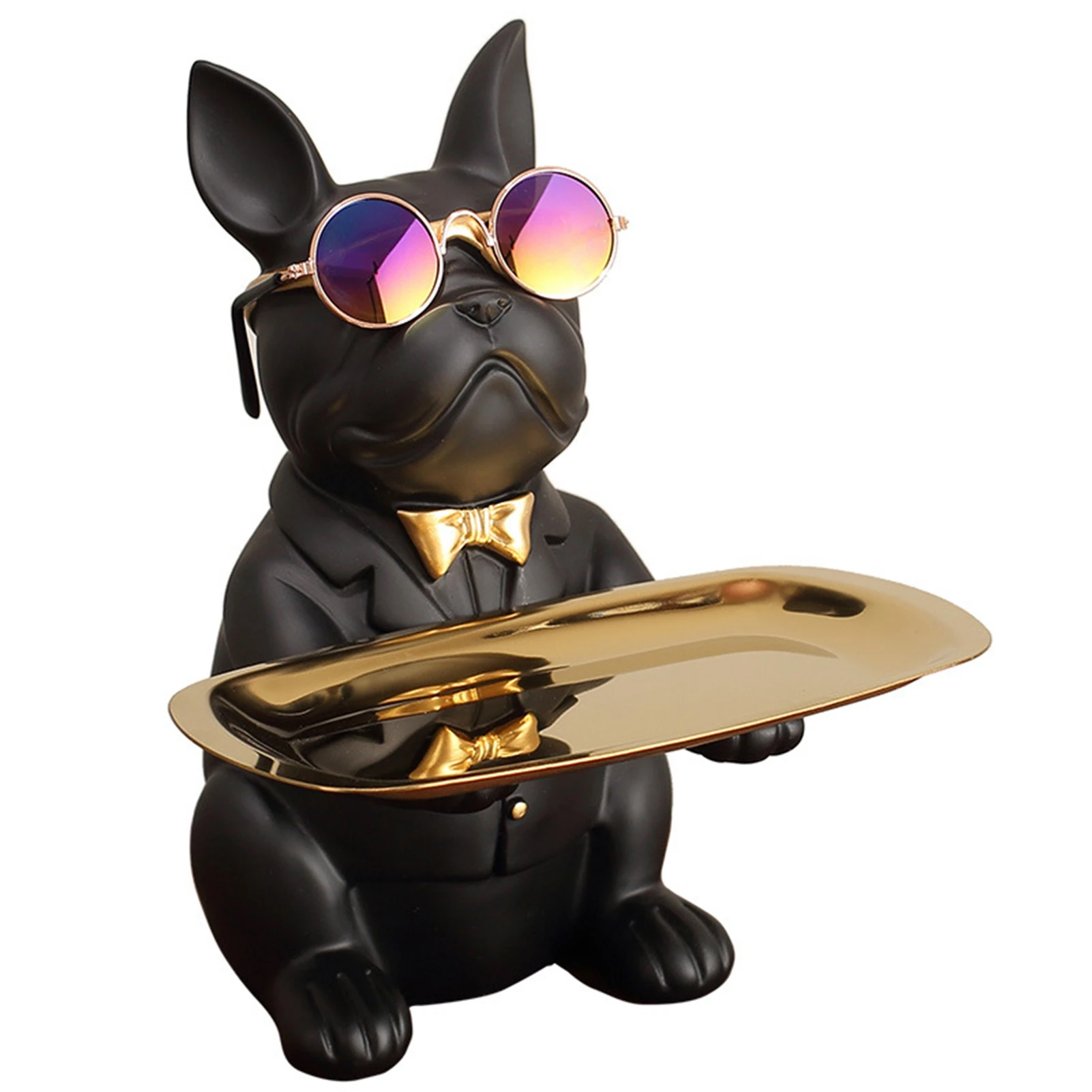 Black Dog Tray – Minimalist Modern Dog Tray Storage Ornament; Product Dimensions: 23.5 x 19 x 20 cm.