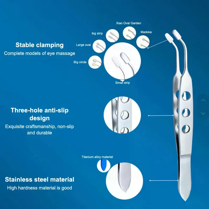 Tweezers Meibomian Gland Forceps Women Clip Eyelash Compressor Stainless Steel Metal Expressor Extension Makeup Accurate Eyelid