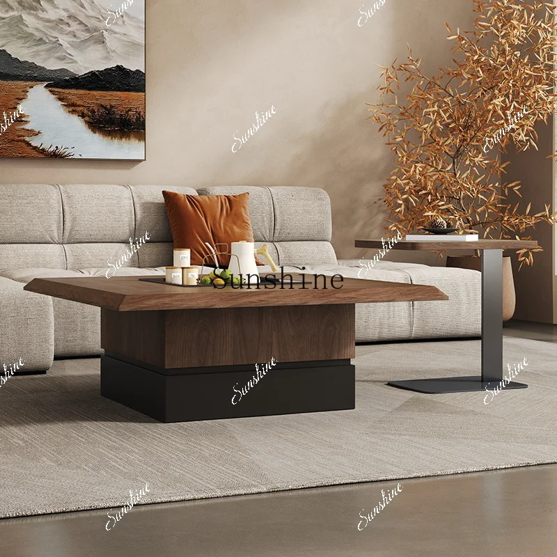 

Medieval simple household small apartment saddle leather coffee table FT