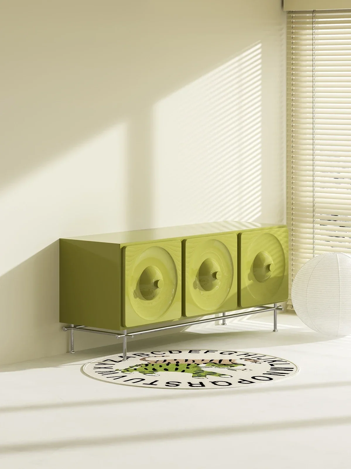 Simple ins modern dining side cabinet, light luxury designer wall storage TV cabinet, multi-color cabinet
