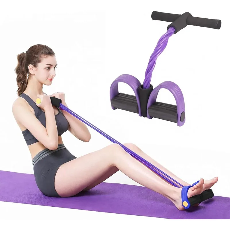 Altı Tüplü Pedal Gergisi Çok Fonksiyonlu Ev Tipi Fitness Ekipmanı Yoga Karın Kası Güçlendirme Elastik Bant Germe İpi