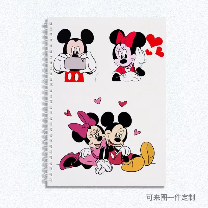 30 pages Disney Mickey and Minnie notebook creative pattern thickened blank sketchbook cute office learning customizable gift