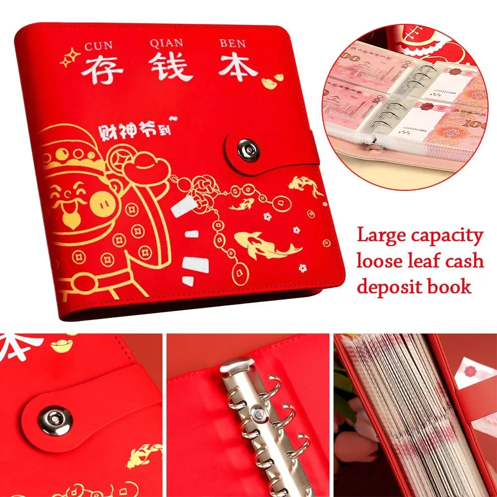 Get Rich Overnight 100 Envelopes Money Saving Challenge PU Save Money Savings Binder Portable Reusable Savings Challenges Book