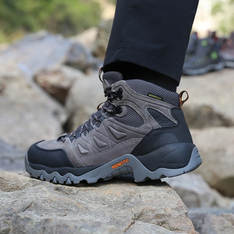 HUMTTO Hiking Shoes for Men Winter Waterproof Sports Climbing Trekking Boots Mens Luxury Designer Outdoor Safety Sneakers Male