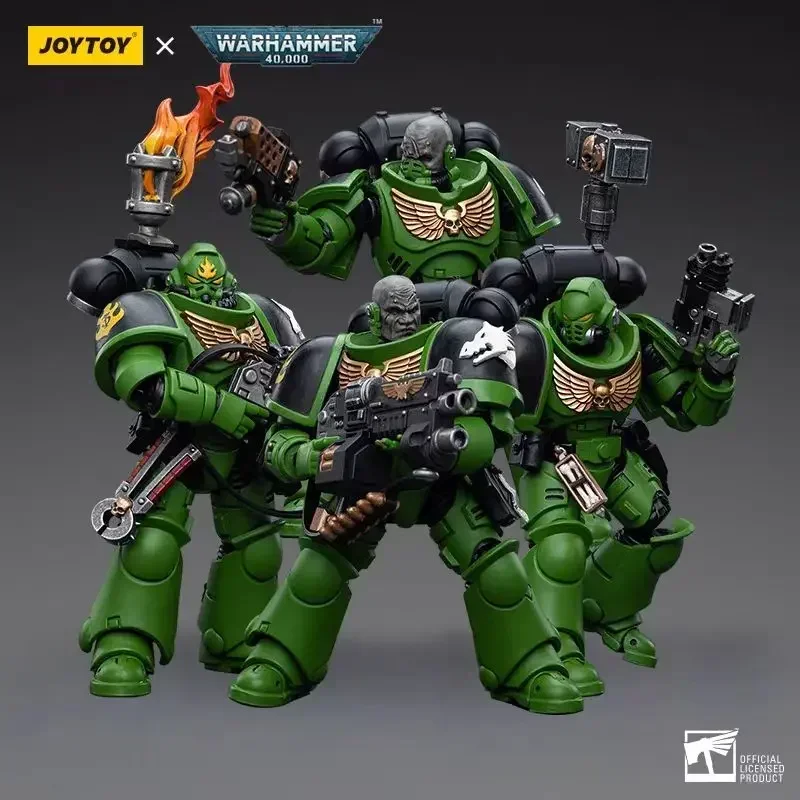 

JOYTOY 1/18 Action Figure (4PCS/SET) 40K Salamanders Intercessors Anime Military Model Gifts for Children in Stock