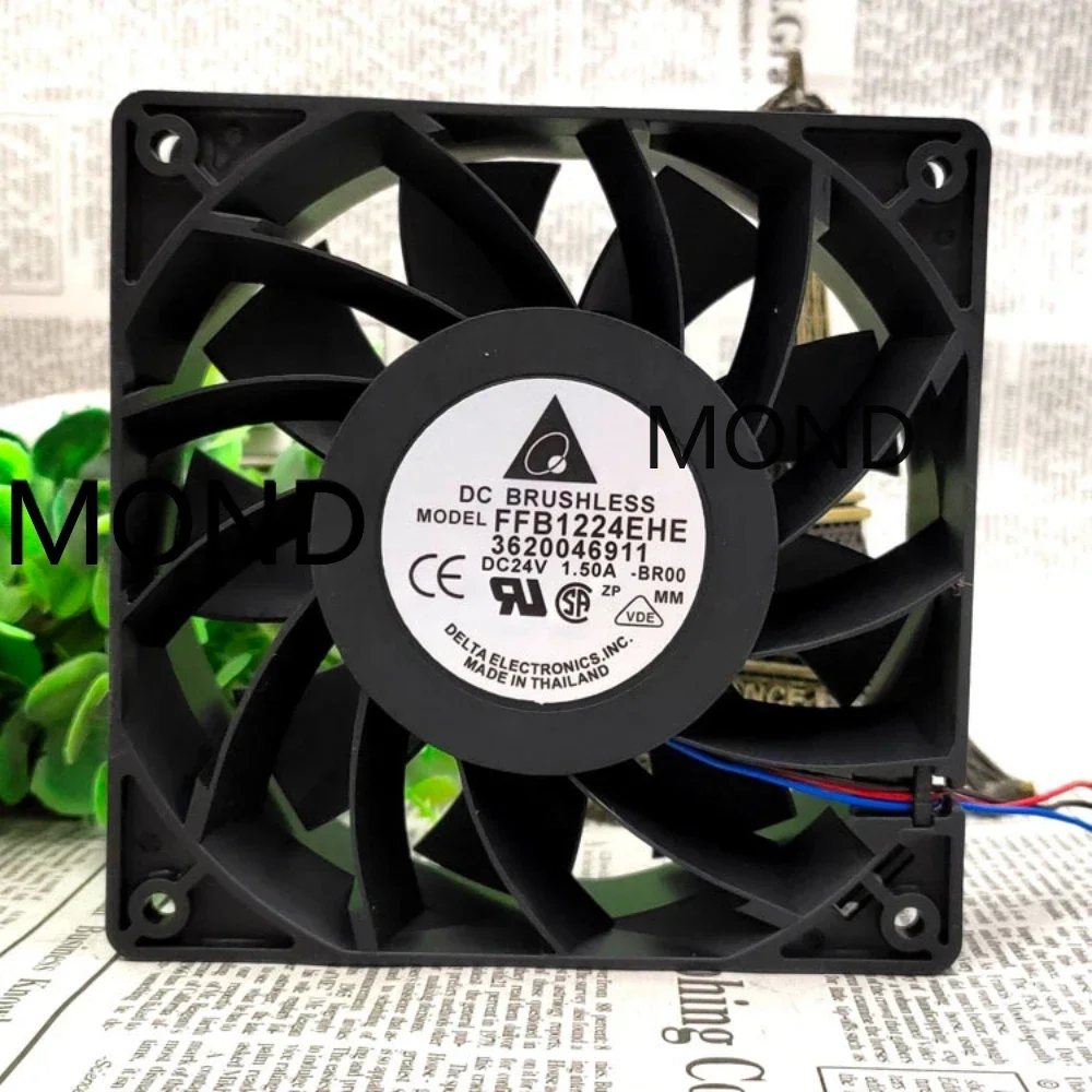 PFB1224EHE PFB1224UHE PFB1224GHE FFB1224SHE Delta Cooling Fan 12CM 12038 24V Interver Server Cooler Fan 2 Wire