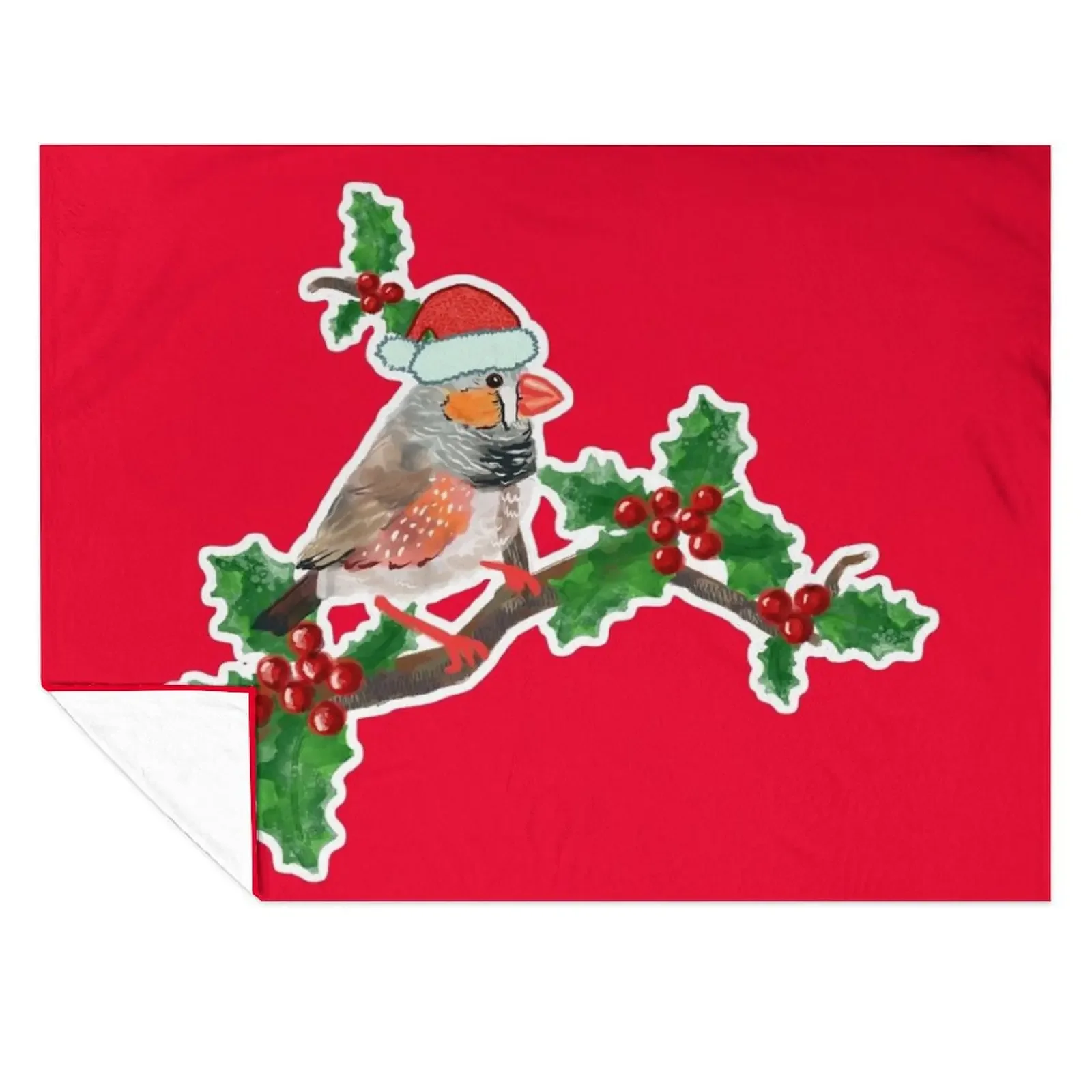 

Christmas zebra Finch bird 3 Throw Blanket Decoratives funny gift Warm Bed linens Blankets
