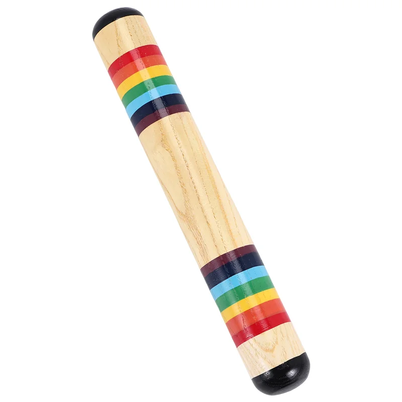 A48F-Rain عصا المطر الخشبية صانع المطر الخشبي عصا المطر آلة موسيقية صانع المطر لعبة صوت للأطفال الصغار والأطفال #1