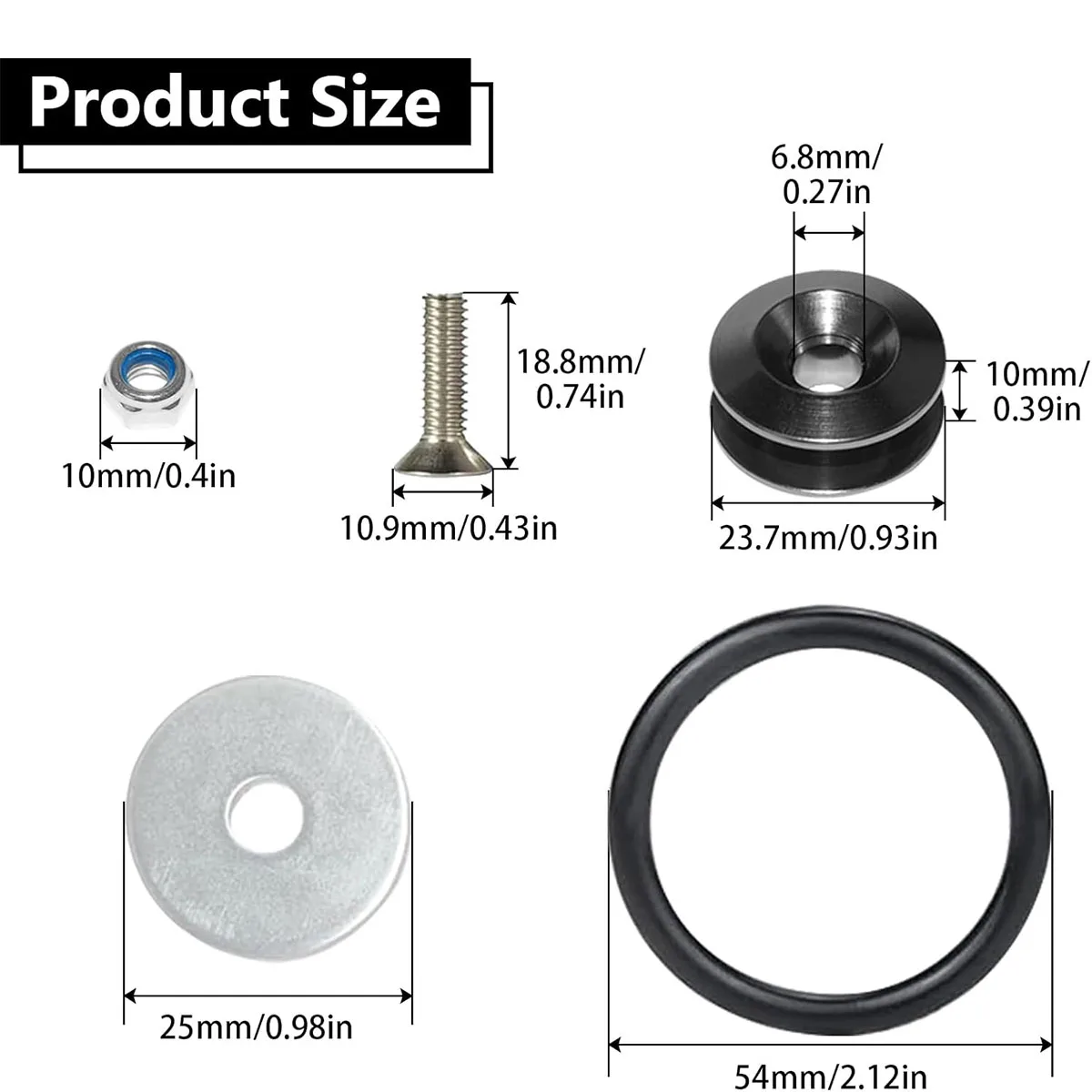 Reinforcement screws for car front and rear bumper surrounds