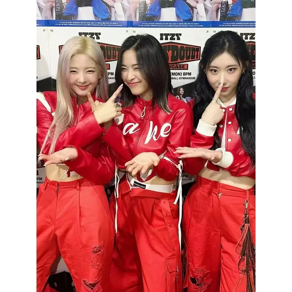 

Kpop Idol хип-хоп уличный танец для взрослых женщин джазовый танец сексуальный корейский танец девушка костюм для выступлений сценический красный костюм