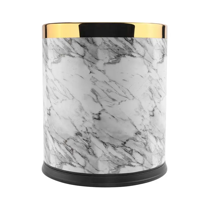 Aliexpress ●Trash Can,Marble Pattern 10L Trash Can Bin Buckets Diameter Waste Bins Living Room Bathroom Kitchen Dustbin Trash Bin - Aliexpress Deal