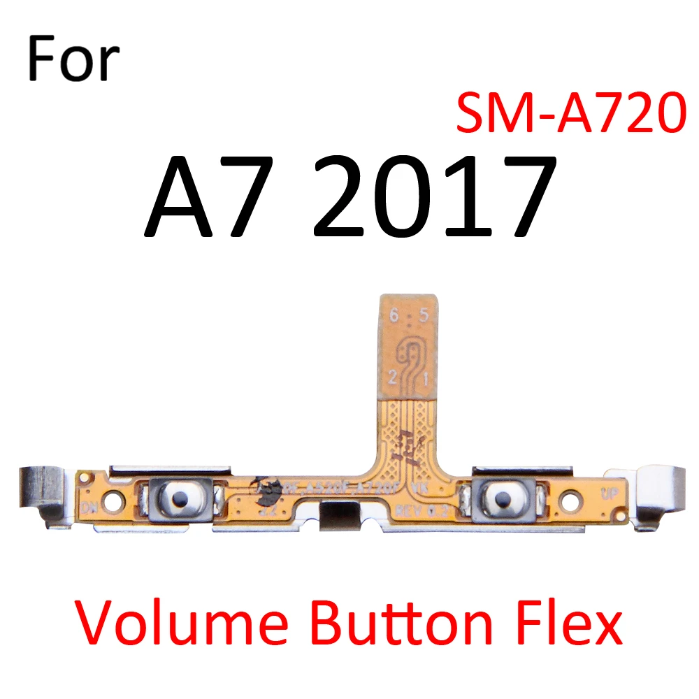 Power On Off Button Volume Switch Key Control Flex Cable Ribbon For Samsung Galaxy A8 A6 A7 A5 A3 2018 2017 Repair Part