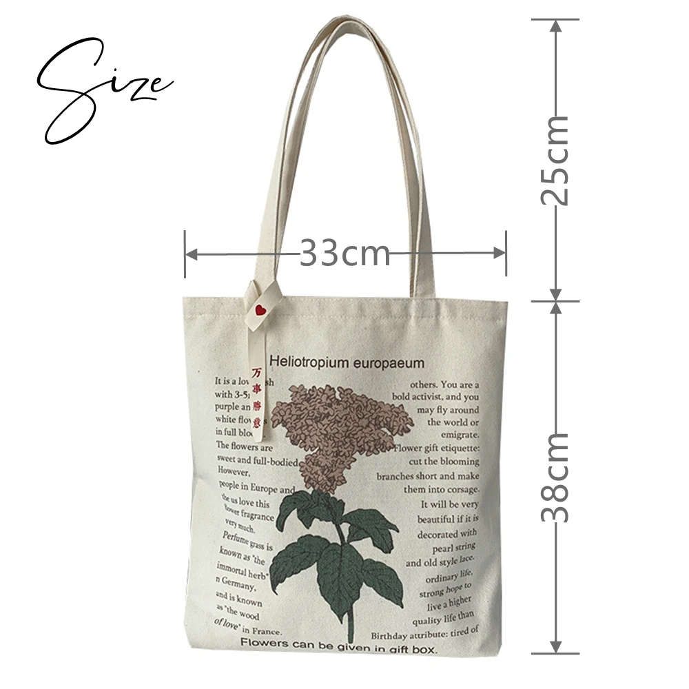 Sac à provisions en toile de style rétro pour femmes, sac fourre-tout à fleurs, impression de motifs, sac à main de grande capacité, illustration