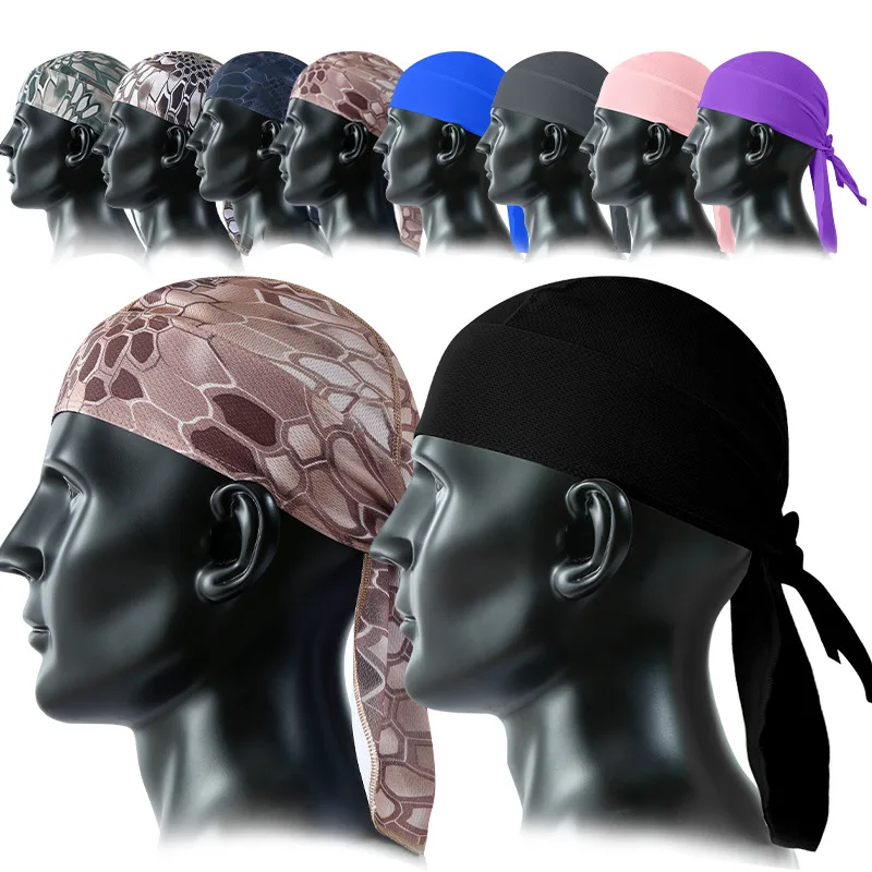 5Pcs Set Breathable Quick Dry Skull Cap, Summer Sun Protection Pirate Bandana for Running Hiking Motorcycle