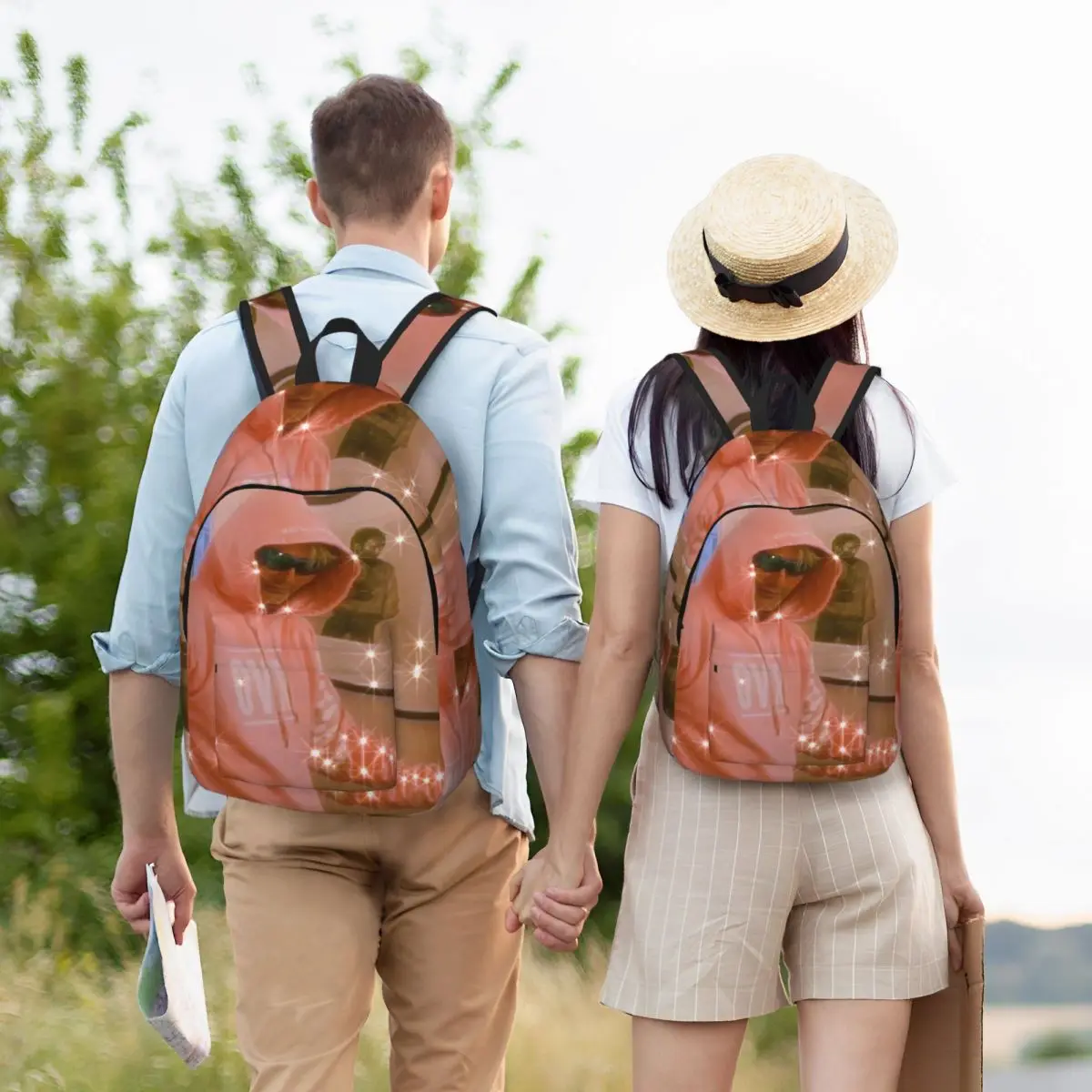 Mochila escolar Mads Mikkelsen Pink Aesthetic Edit para estudiantes, mochila de viaje para senderismo, mochila para hombres y mujeres, bolsos de hombro