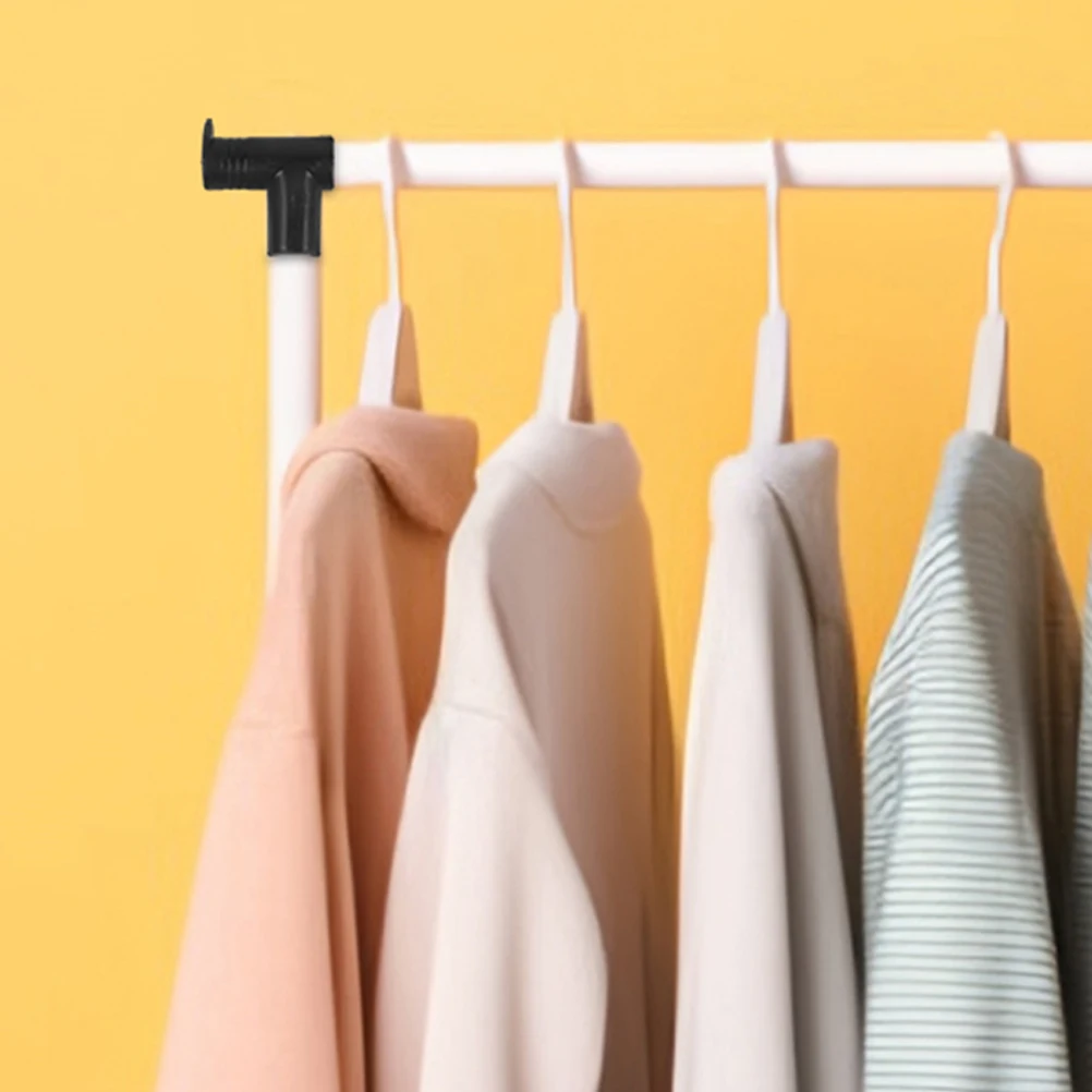 

4pcs Clothes Rack Connector Joints Durable Right Angle Pole Joints Easy Install Wardrobe Organizer Accessories